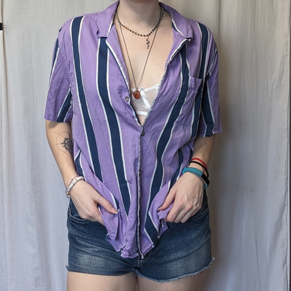 George Striped Button Up Tee - Picture 5 of 7